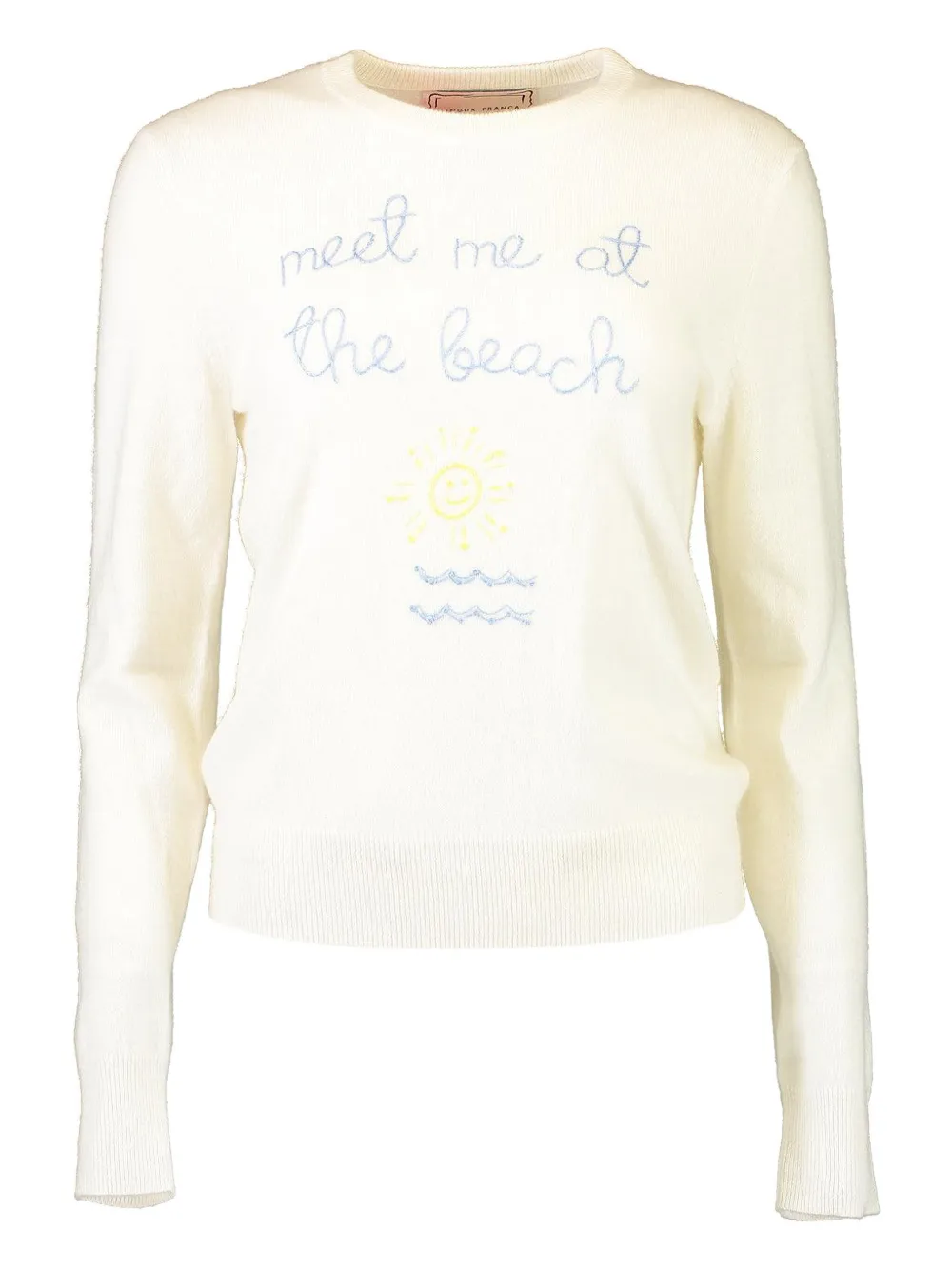 Lingua Franca Meet Me At The Beach Sweater In Neutral