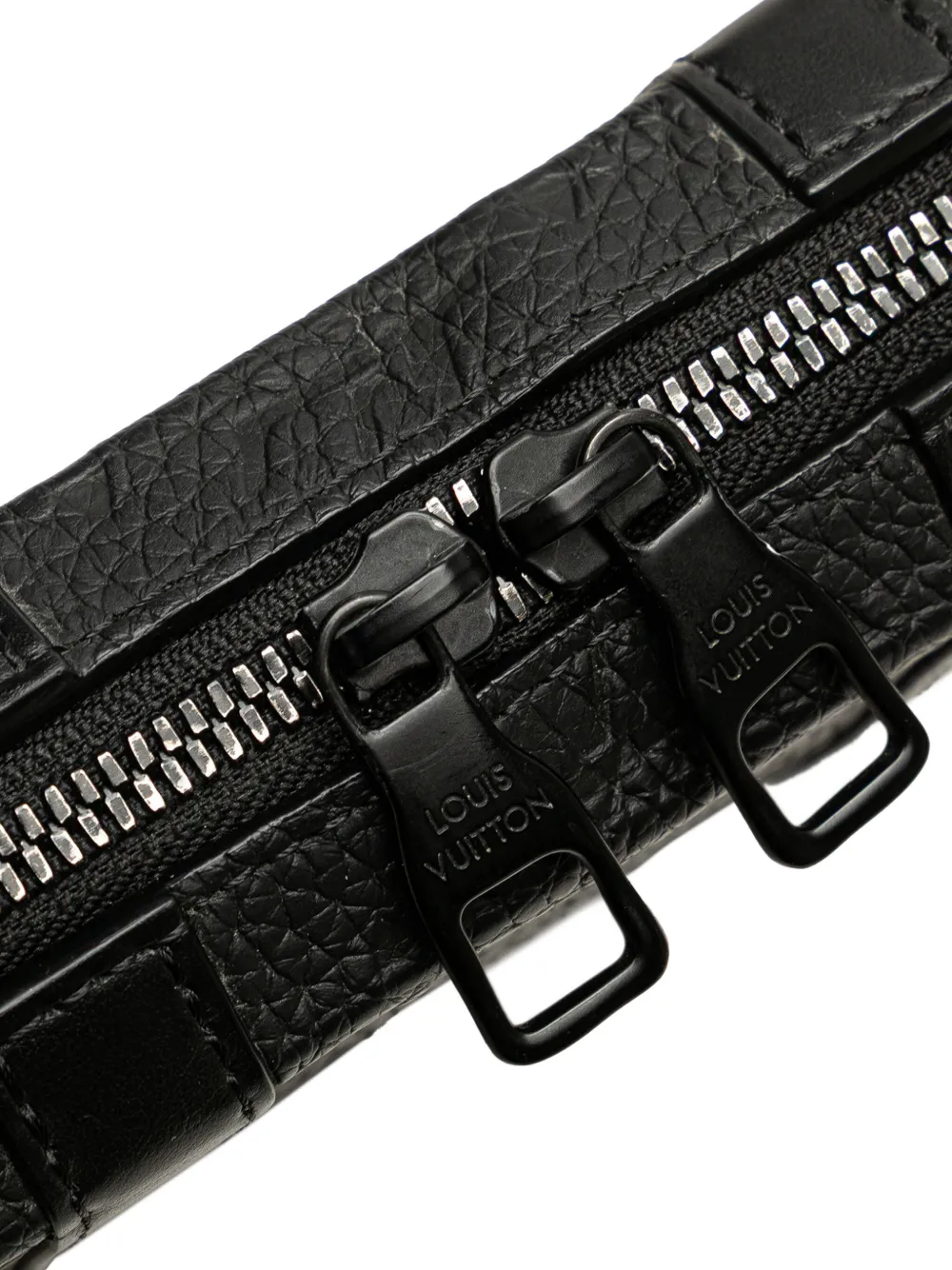 Pre-owned Louis Vuitton 2021-2025 Monogram Taurillon Soft Trunk Wallet Crossbody Bag In Black