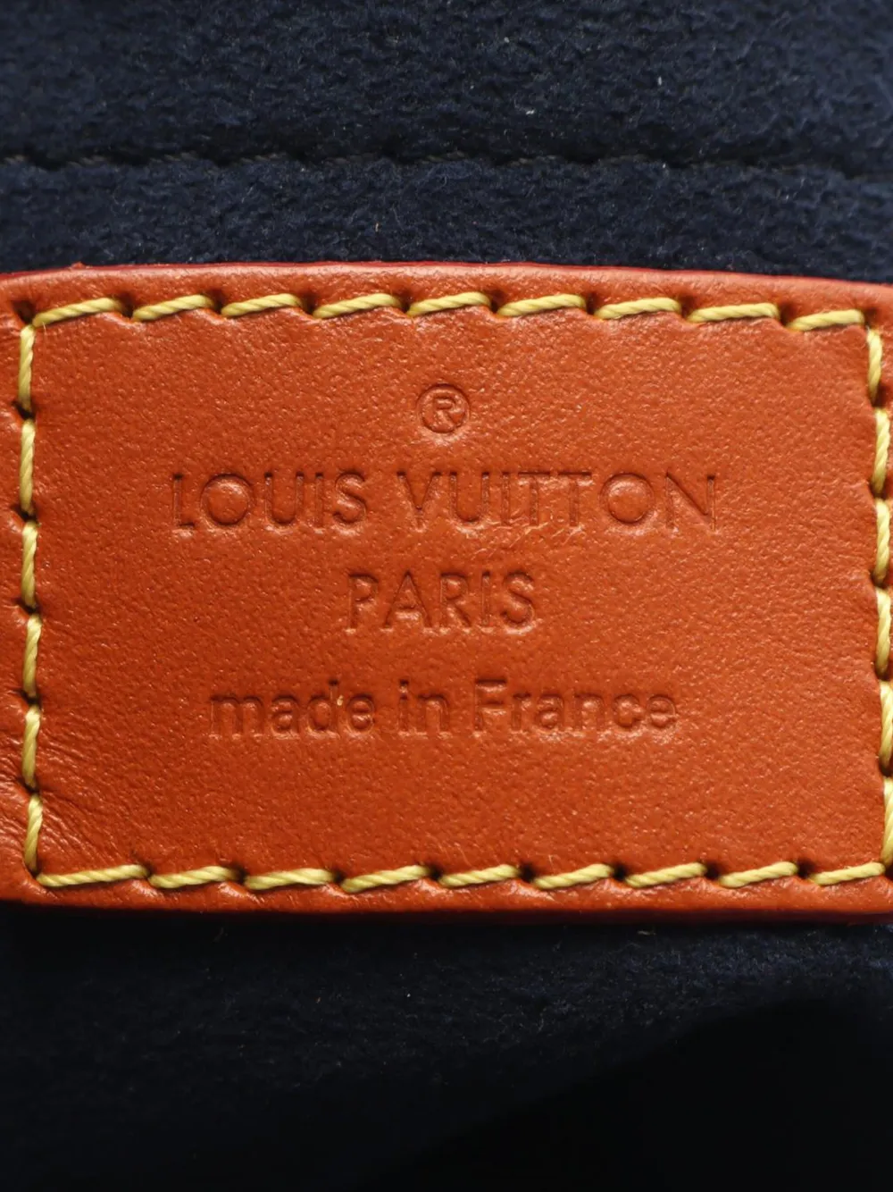 Pre-owned Louis Vuitton 2019 Calfskin And Monogram Reverse Duffle Bag Bucket Bag In Blue