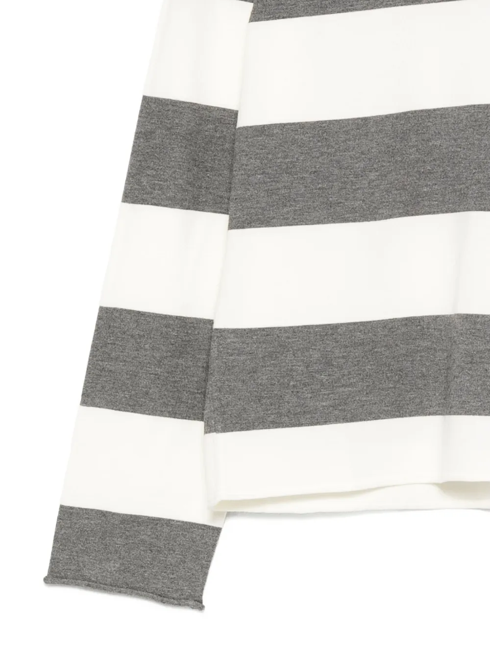Semicouture Striped-pattern Buttoned Top In Gray