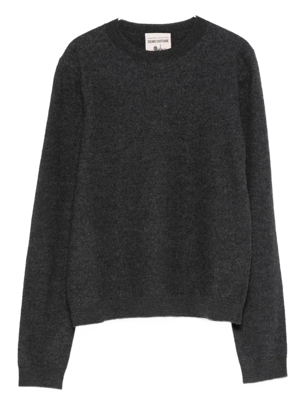 Semicouture Crew-neck Sweater In Gray