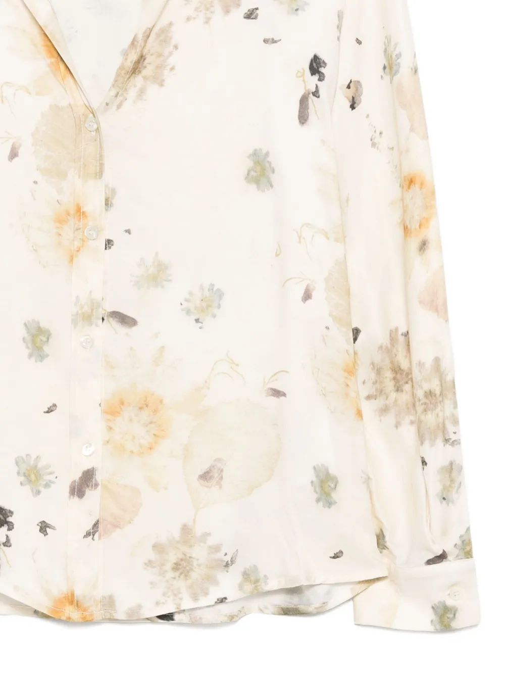 Semicouture Floral-pattern Top In Neutral