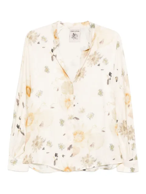 Semicouture floral-pattern top
