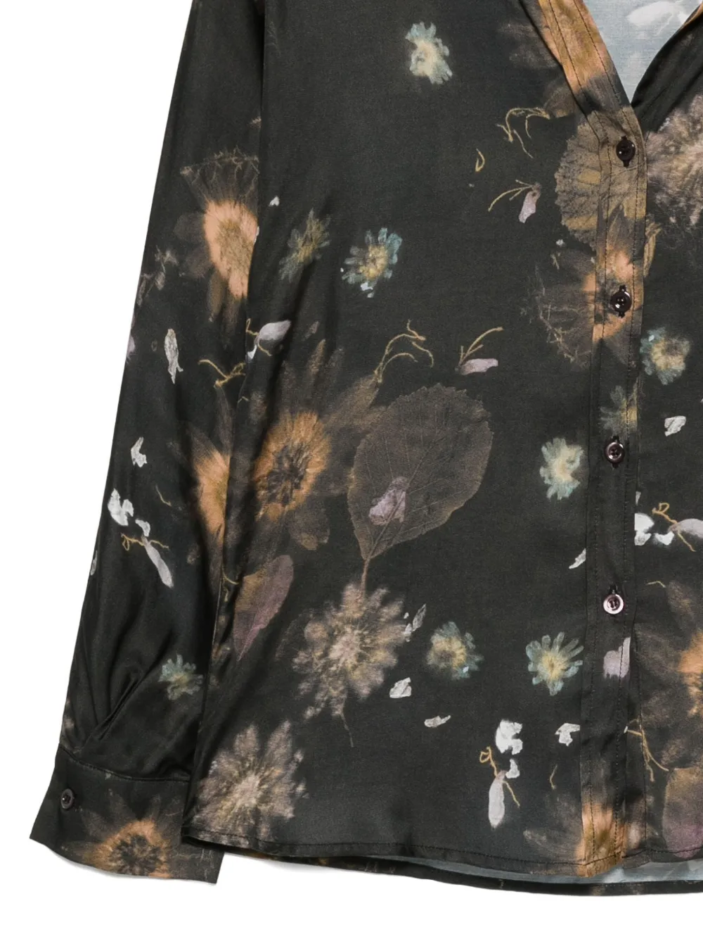 Semicouture Floral-pattern Top In Black