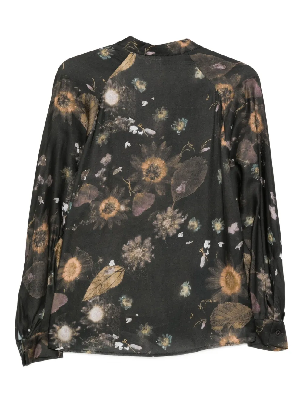 Semicouture Floral-pattern Top In Black