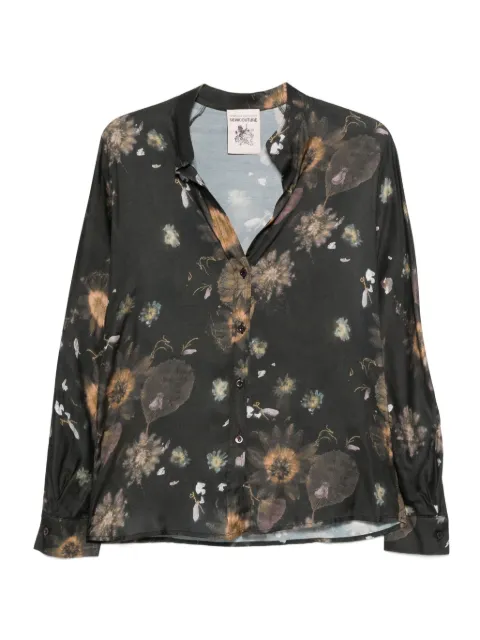 Semicouture floral-pattern top