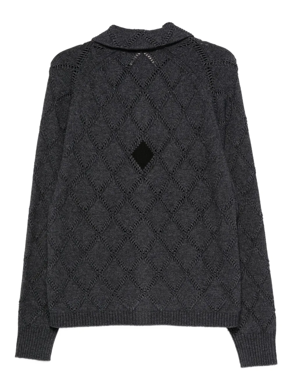 Semicouture Vest met opengewerkte kraag Grijs