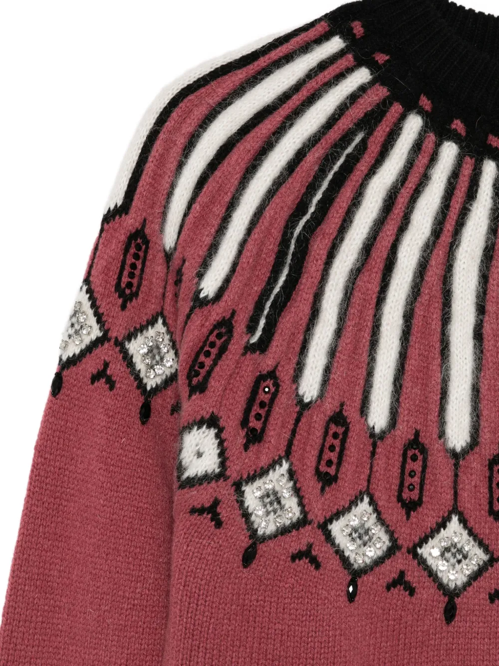 Semicouture Adriane trui met verfraaid patroon Roze