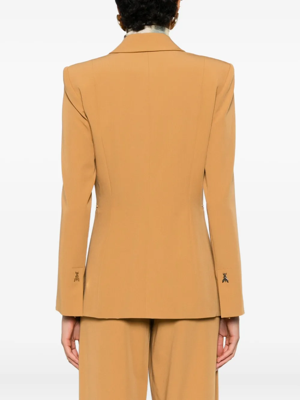 Patrizia Pepe Blazer met puntige revers Beige