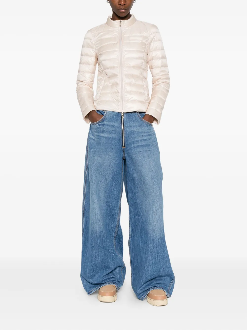 Patrizia Pepe Jack met rits Beige