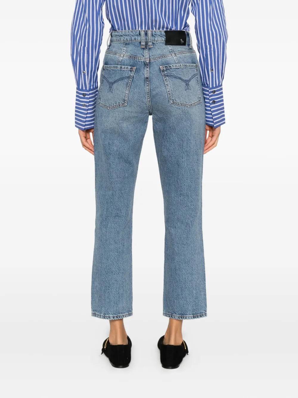 Patrizia Pepe Cigarette jeans met zak Blauw