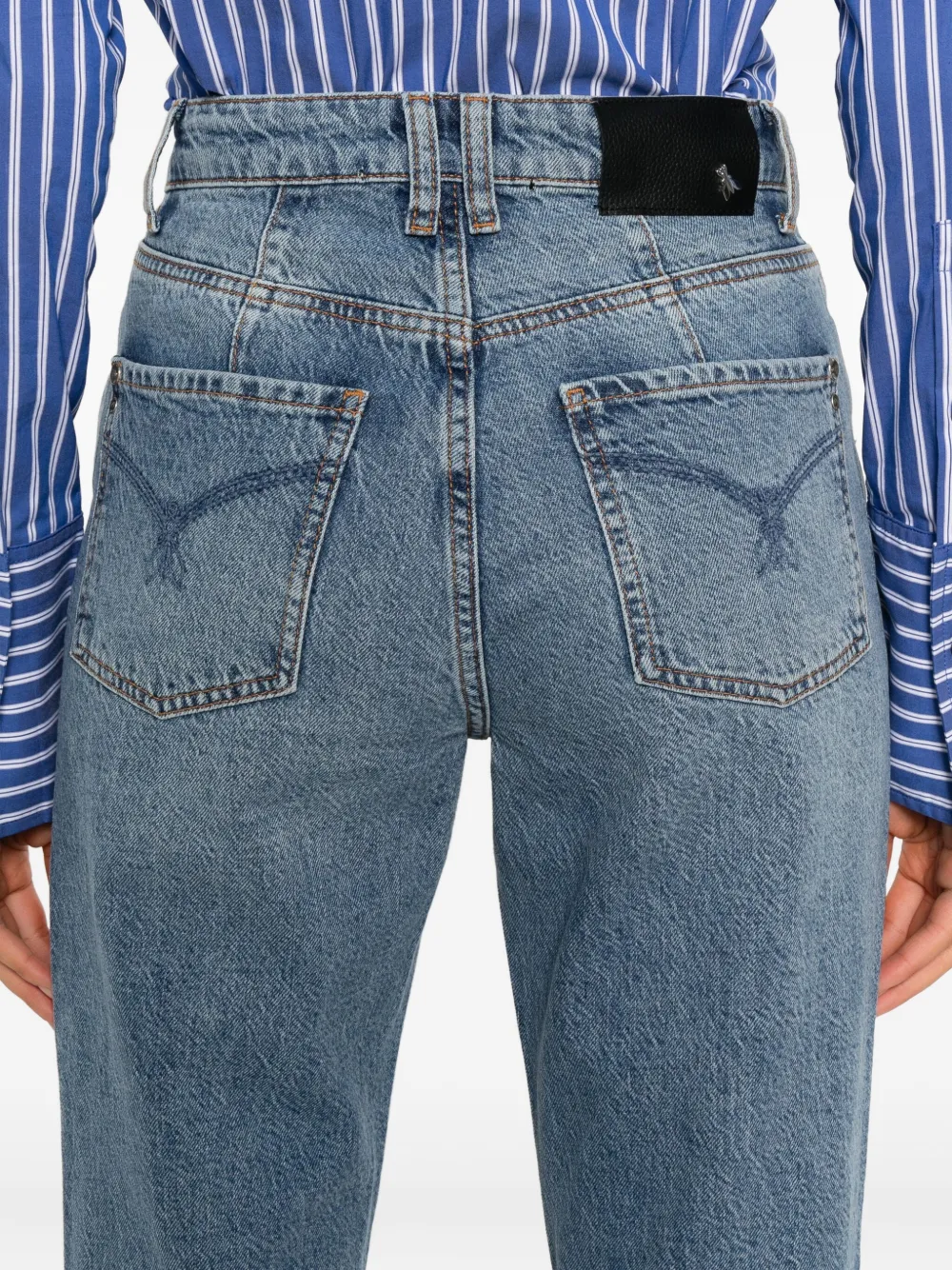 Patrizia Pepe Cigarette jeans met zak Blauw