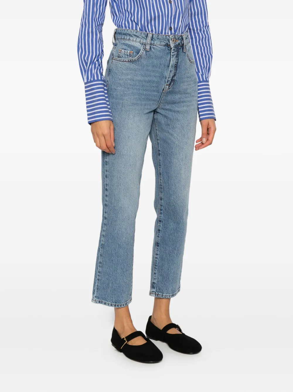 Patrizia Pepe Cigarette jeans met zak Blauw