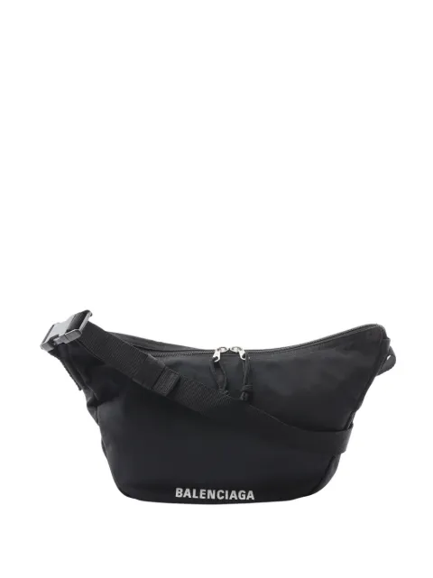 Balenciaga Pre-Owned 2005-2025 Wheel Sling Bag Umhängetasche aus Nylon mit Logo