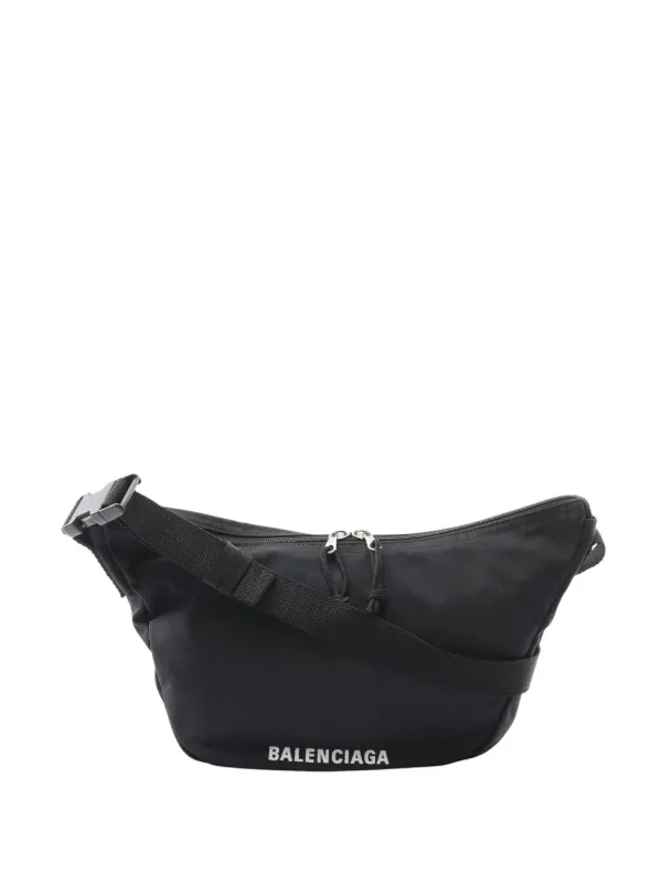 Balenciaga Pre-Owned 2005-2025 Nylon Logo Wheel Sling Bag