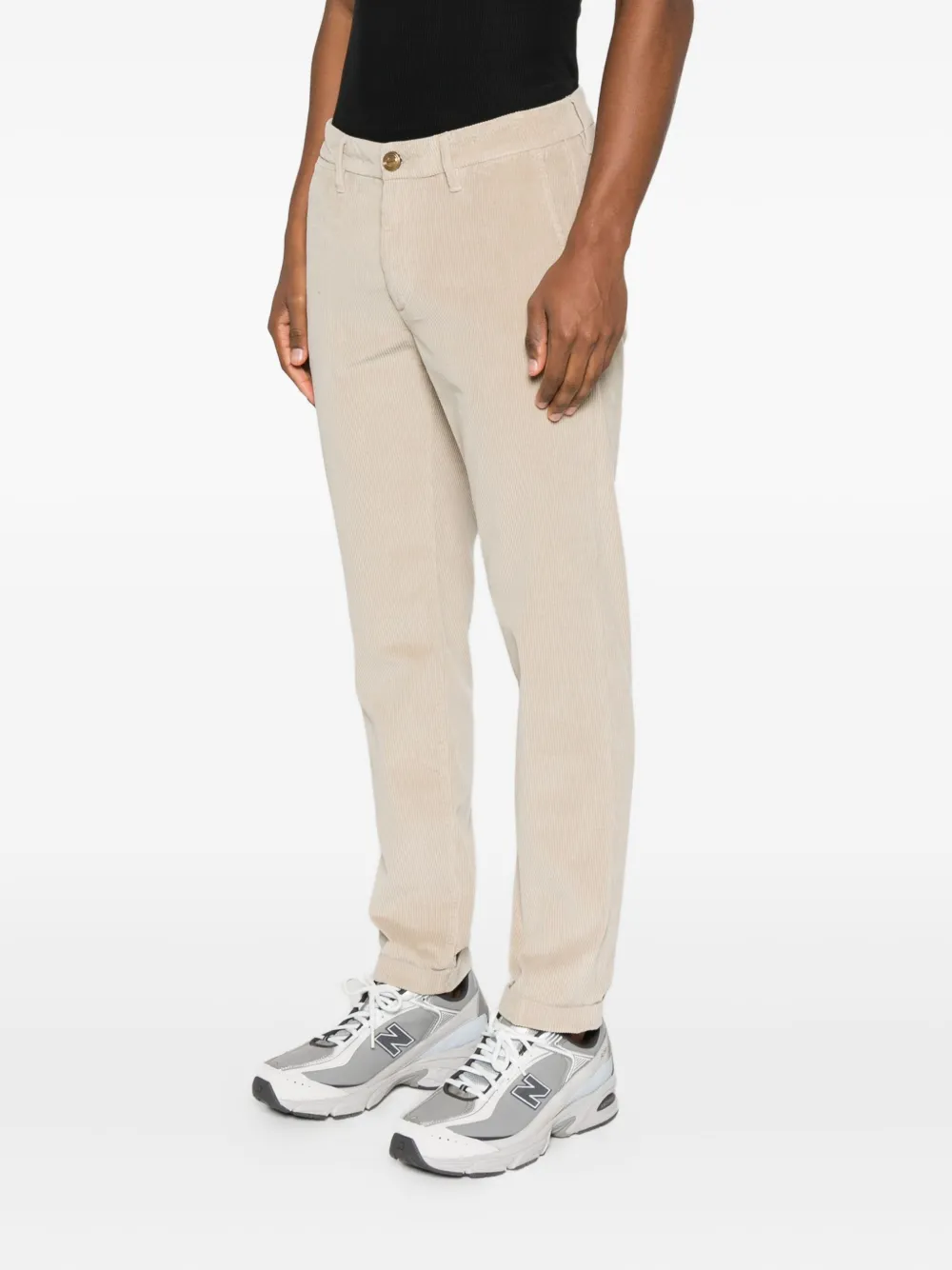 Re-hash Mucha Corduroy Cuffed-hem Chinos In Neutral