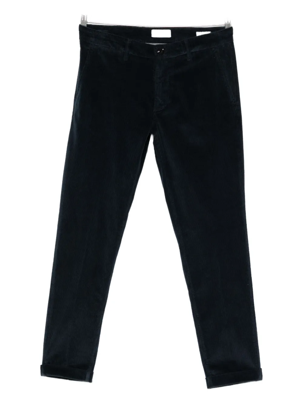 Re-hash Mucha Corduroy Cuffed-hem Chinos In Black
