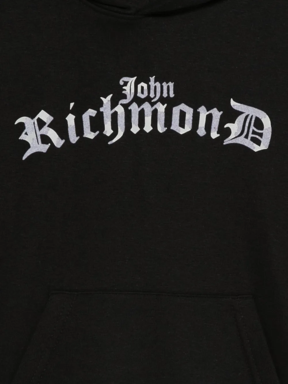 John Richmond Junior Hoodie met logoprint Zwart