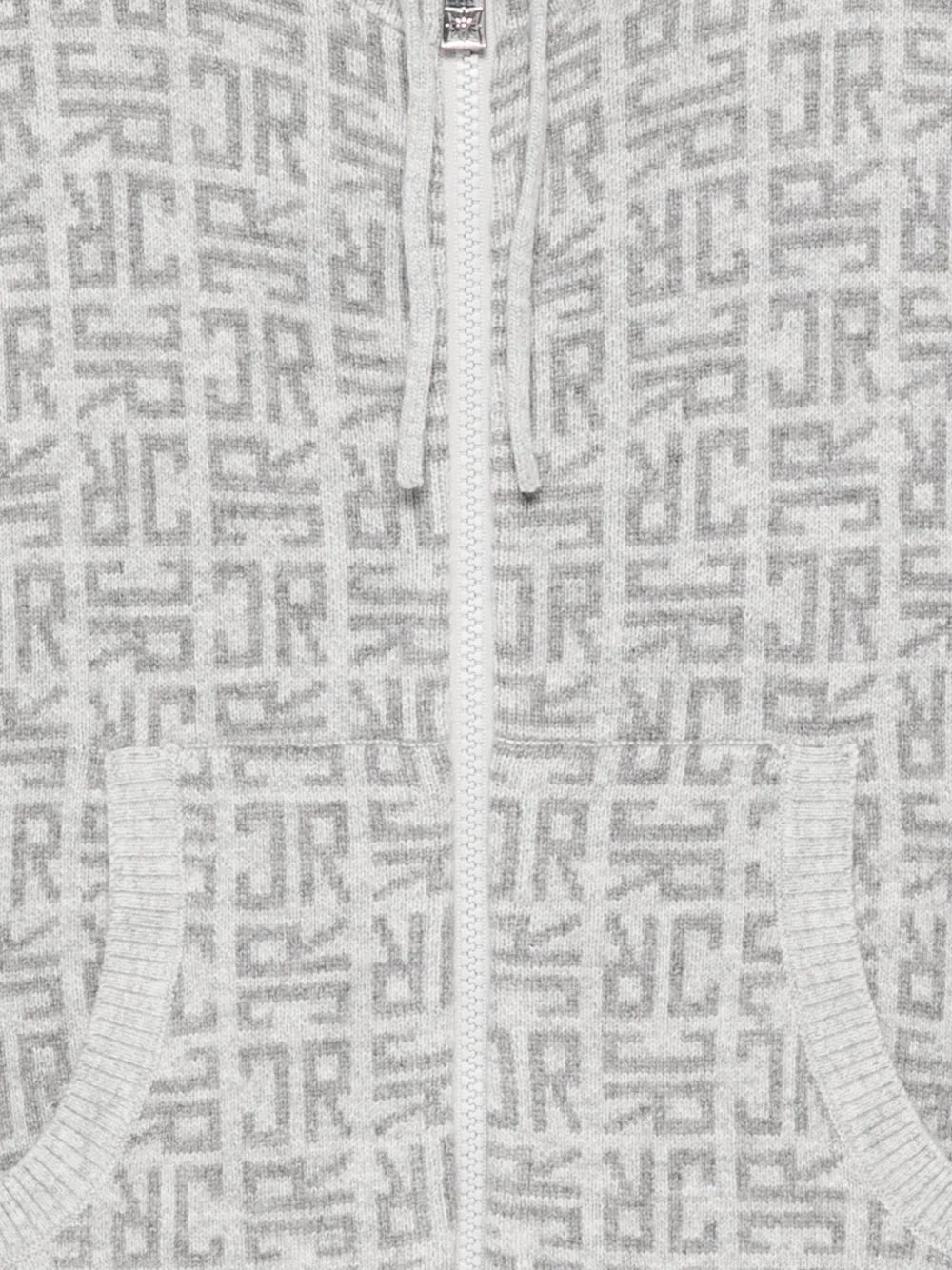 John Richmond Junior Hoodie met rits en patroon Grijs