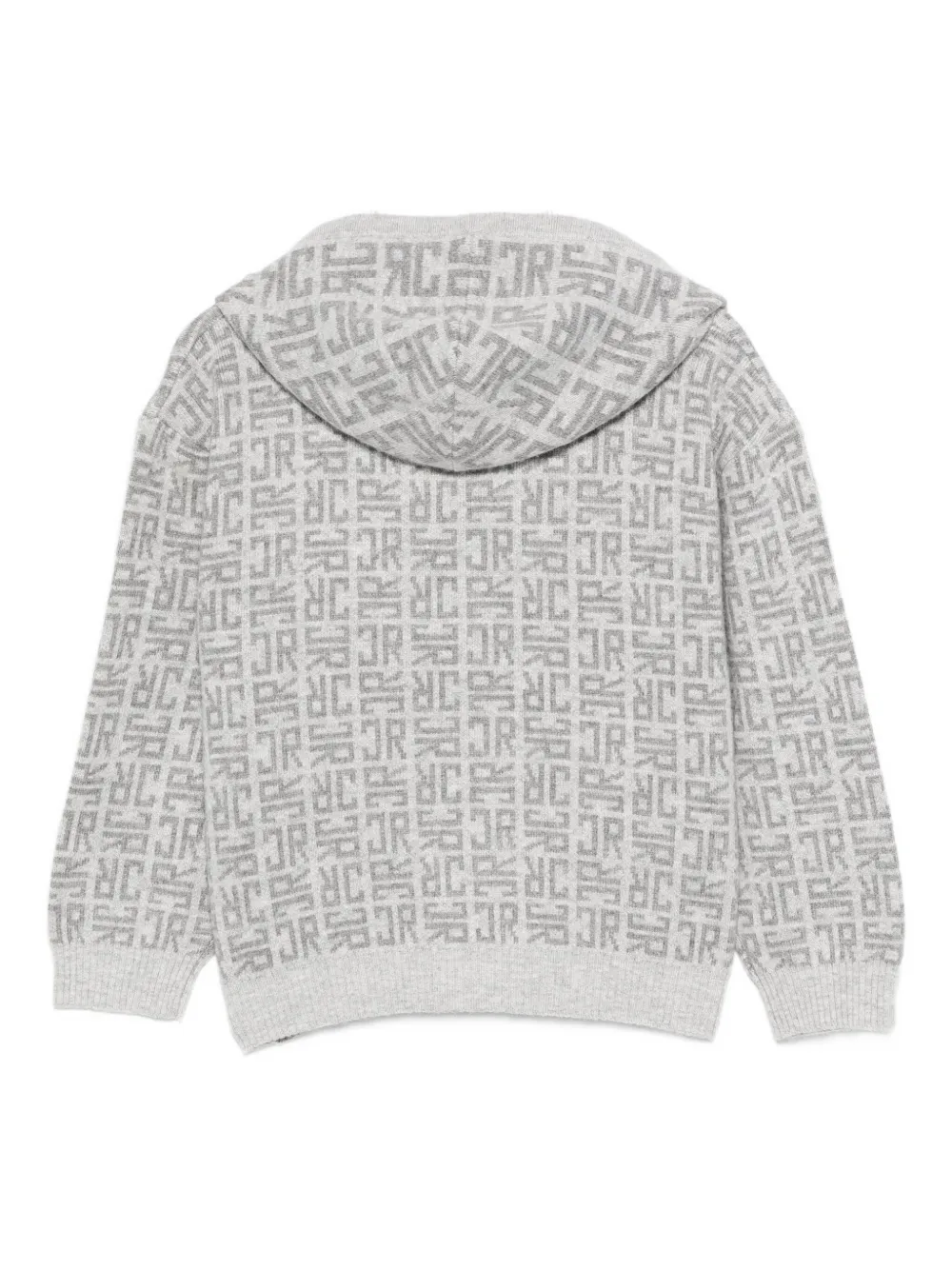 John Richmond Junior Hoodie met rits en patroon Grijs