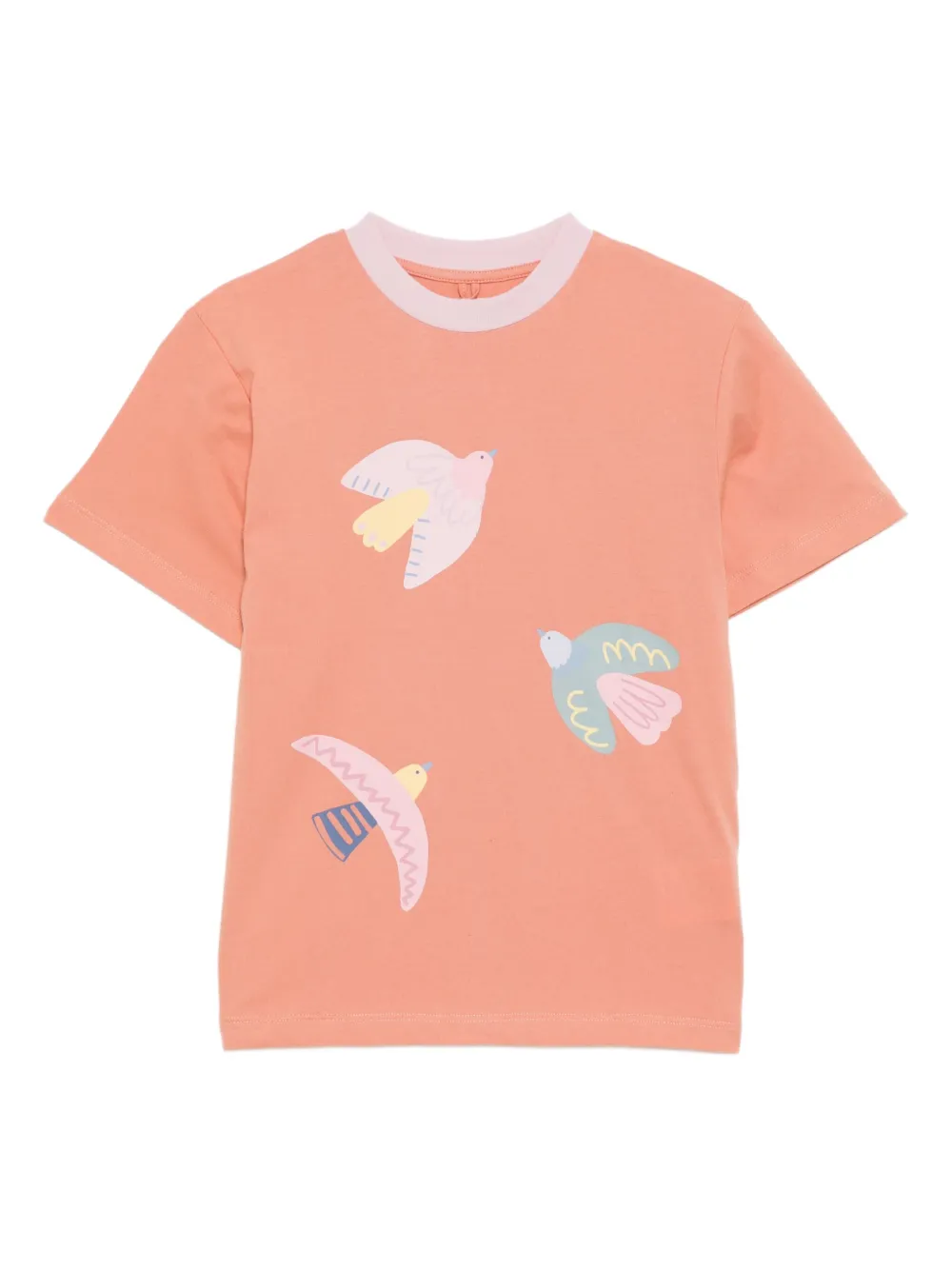 Stella McCartney Kids dove-print T-shirt - Arancione
