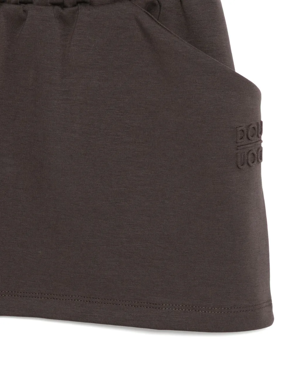 Douuod Kids Rok met logo-reliëf Bruin