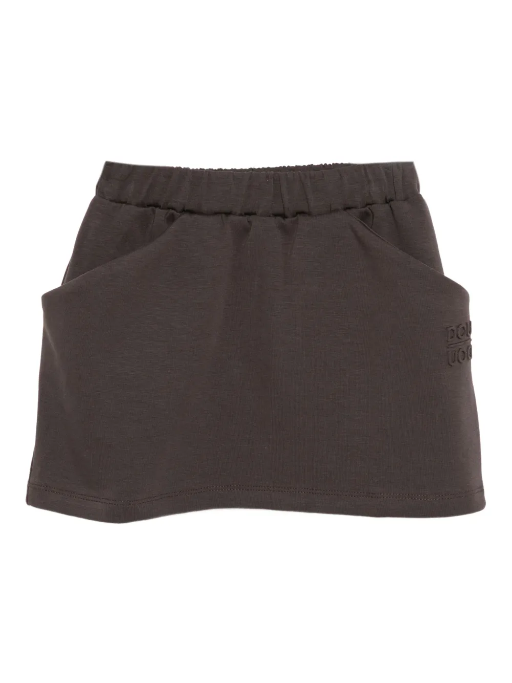 Douuod Kids logo-embossed skirt - Marrone