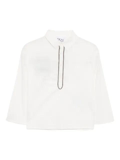 Douuod Kids playera tipo polo con logo estampado