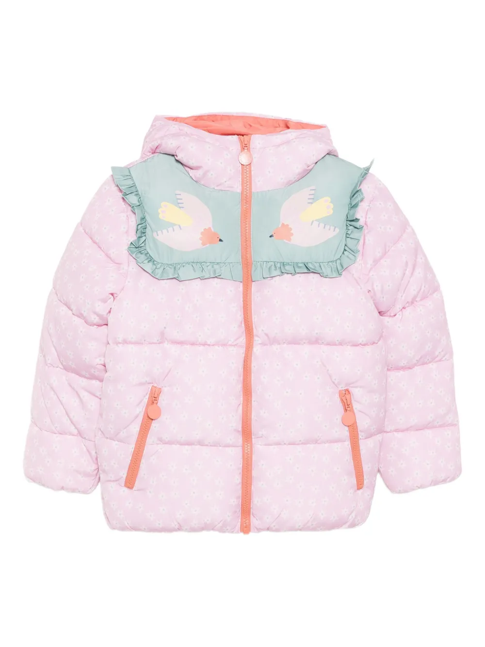Stella McCartney Kids graphic-print padded jacket | Pink | Image 1
