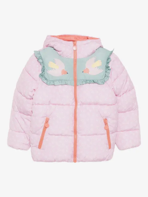 Stella McCartney Kids chamarra capitonada con estampado gráfico