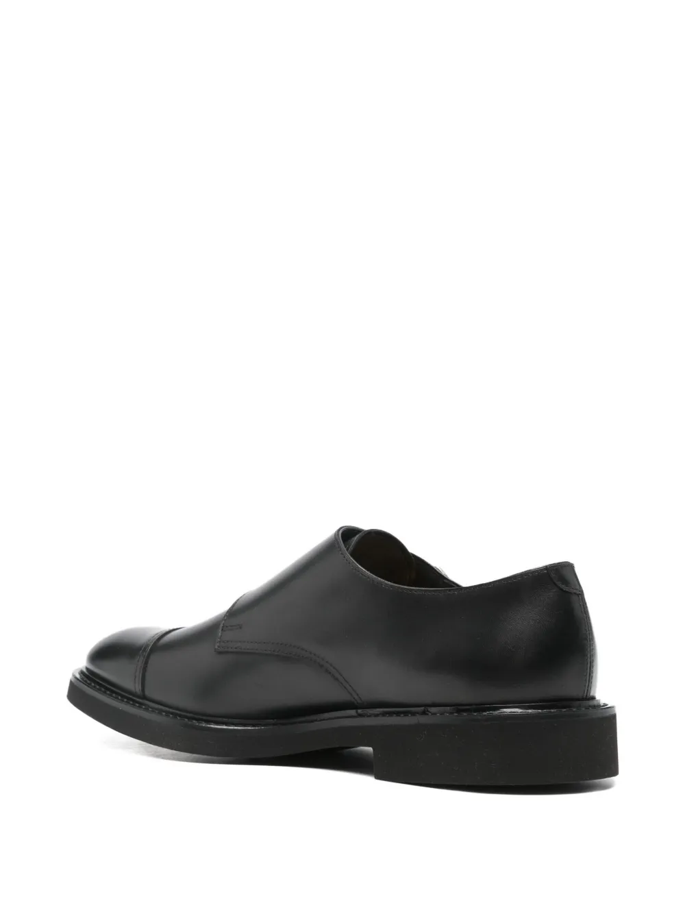 Doucal's buckle strap monk shoes Zwart