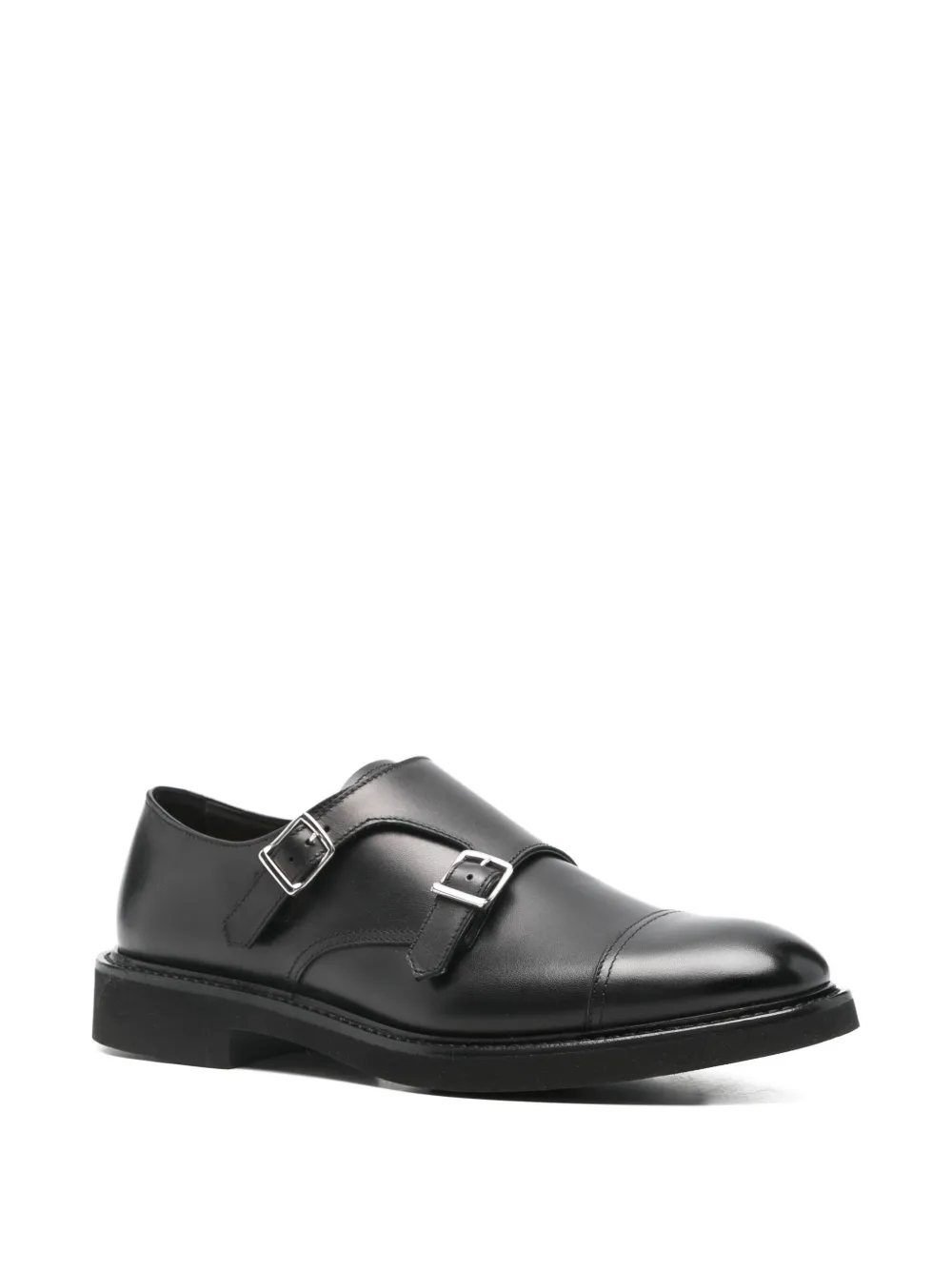 Doucal's buckle strap monk shoes - Zwart