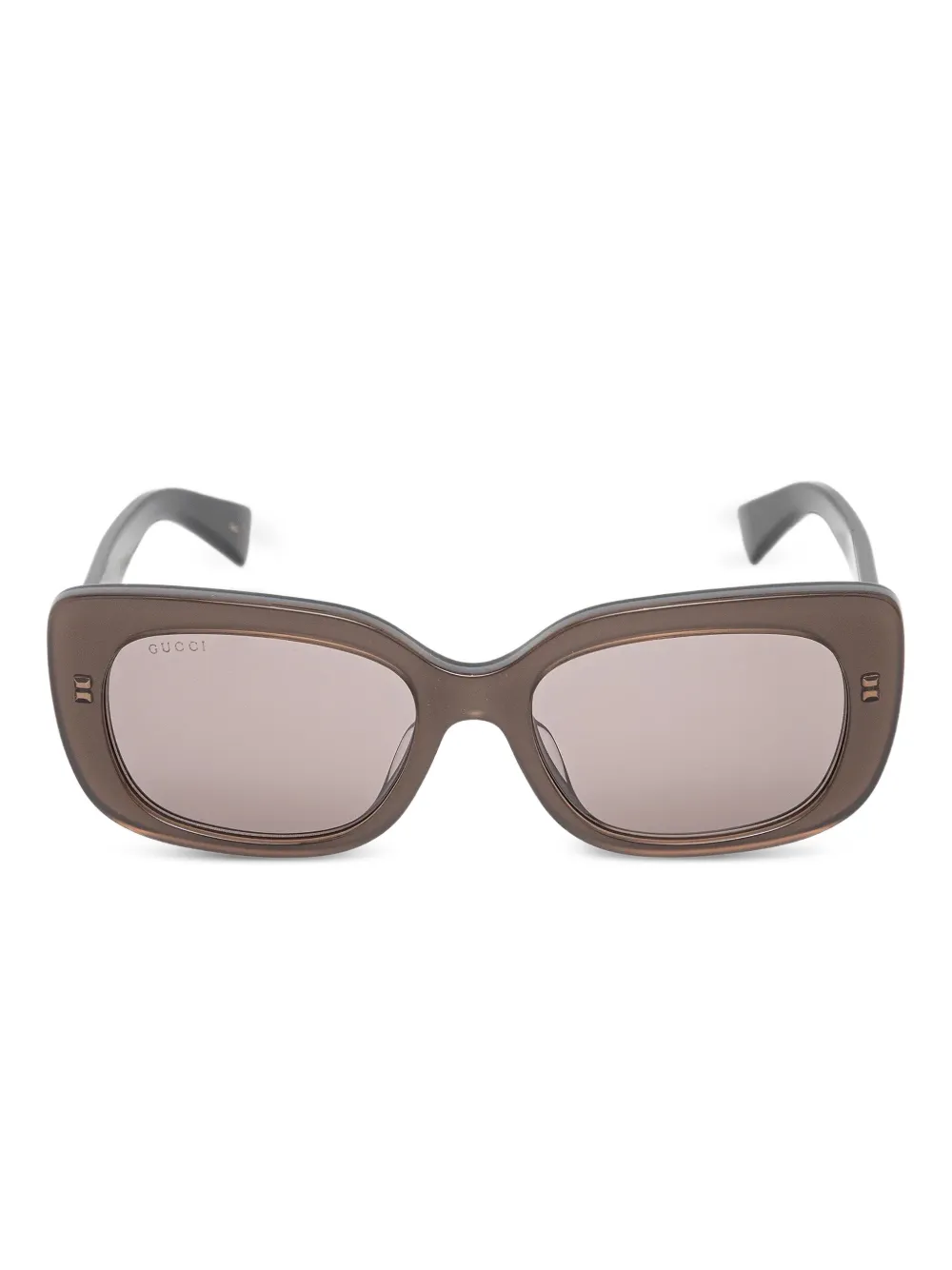 Gucci Eyewear rectangle-frame sunglasses - Marrone
