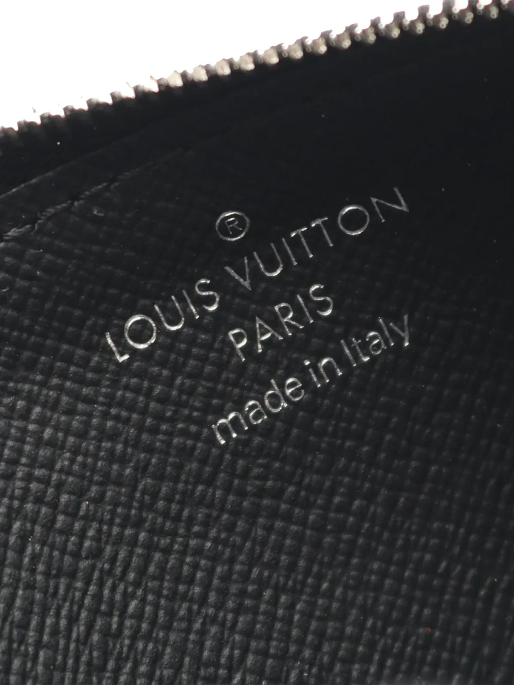 Pre-owned Louis Vuitton 2020 Monogram Eclipse Taigarama Card Holder Coin Pouch In Black