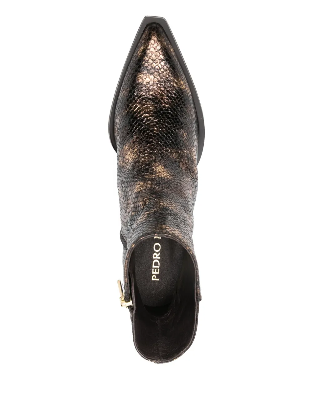 Pedro Miralles Pointed Leather Ankle Boots In Gray