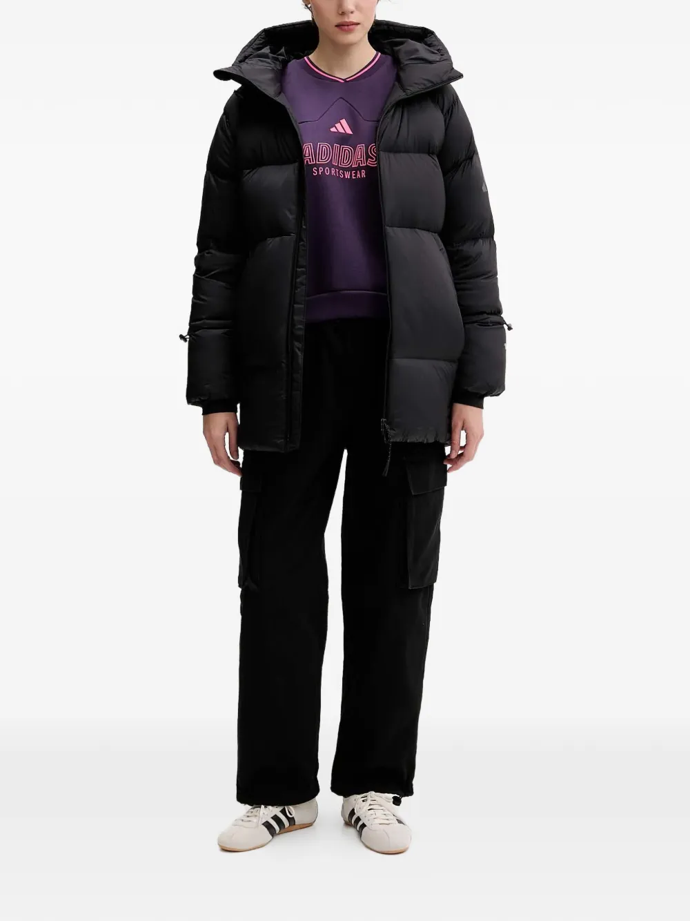  Adidas Hooded Jacket - Black 