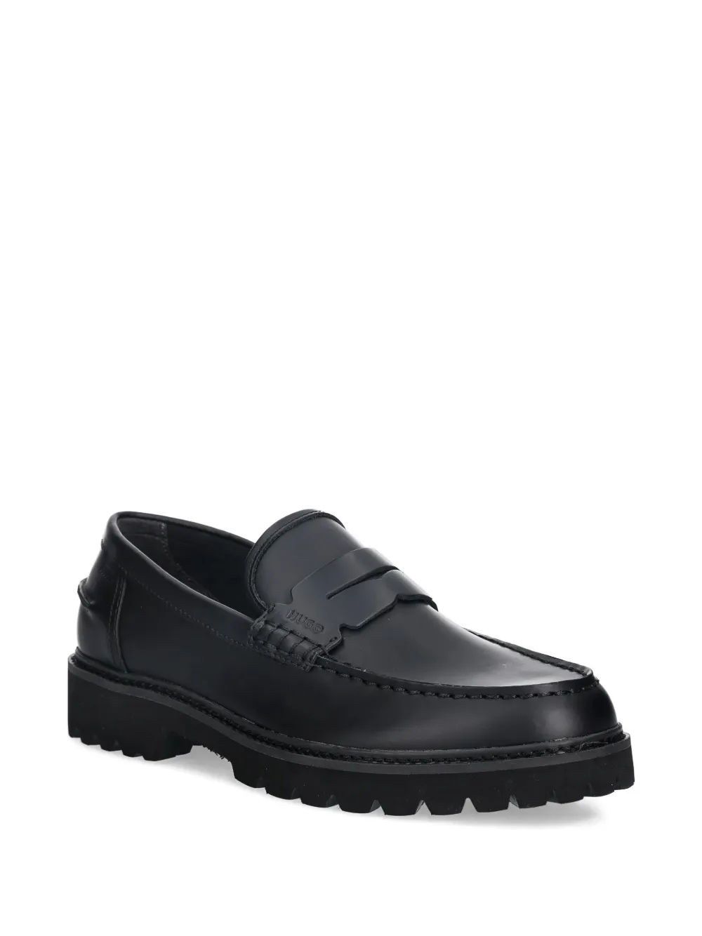 HUGO penny-strap loafers - Zwart