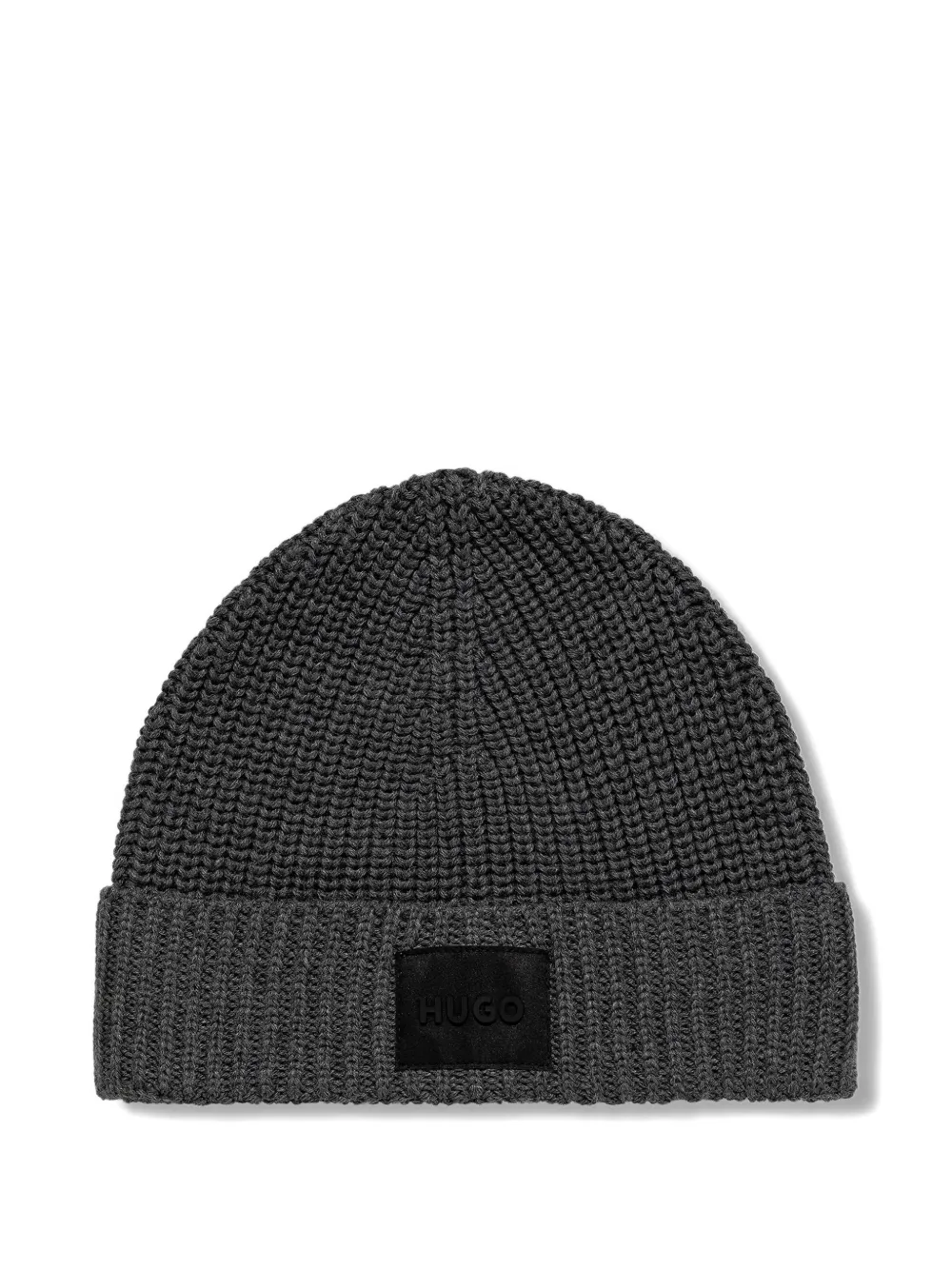 HUGO ribbed logo-patch beanie hat set | Image 2