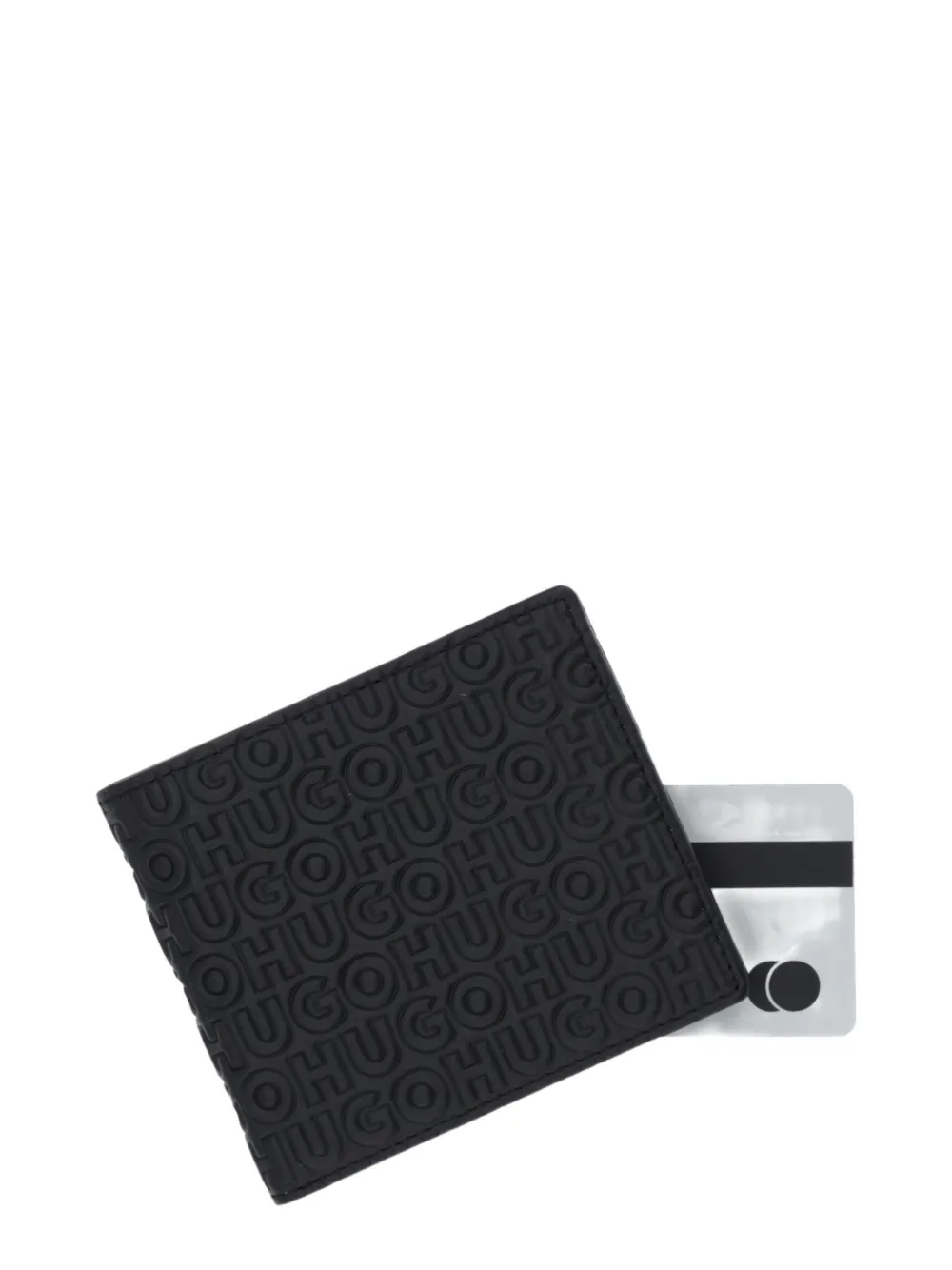 Hugo Boss Logo-embossed Cardholder In Black
