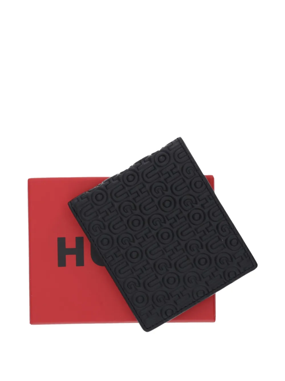Hugo Boss Logo-embossed Cardholder In Black