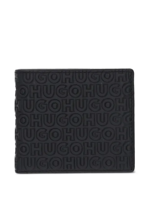 HUGO logo-embossed cardholder