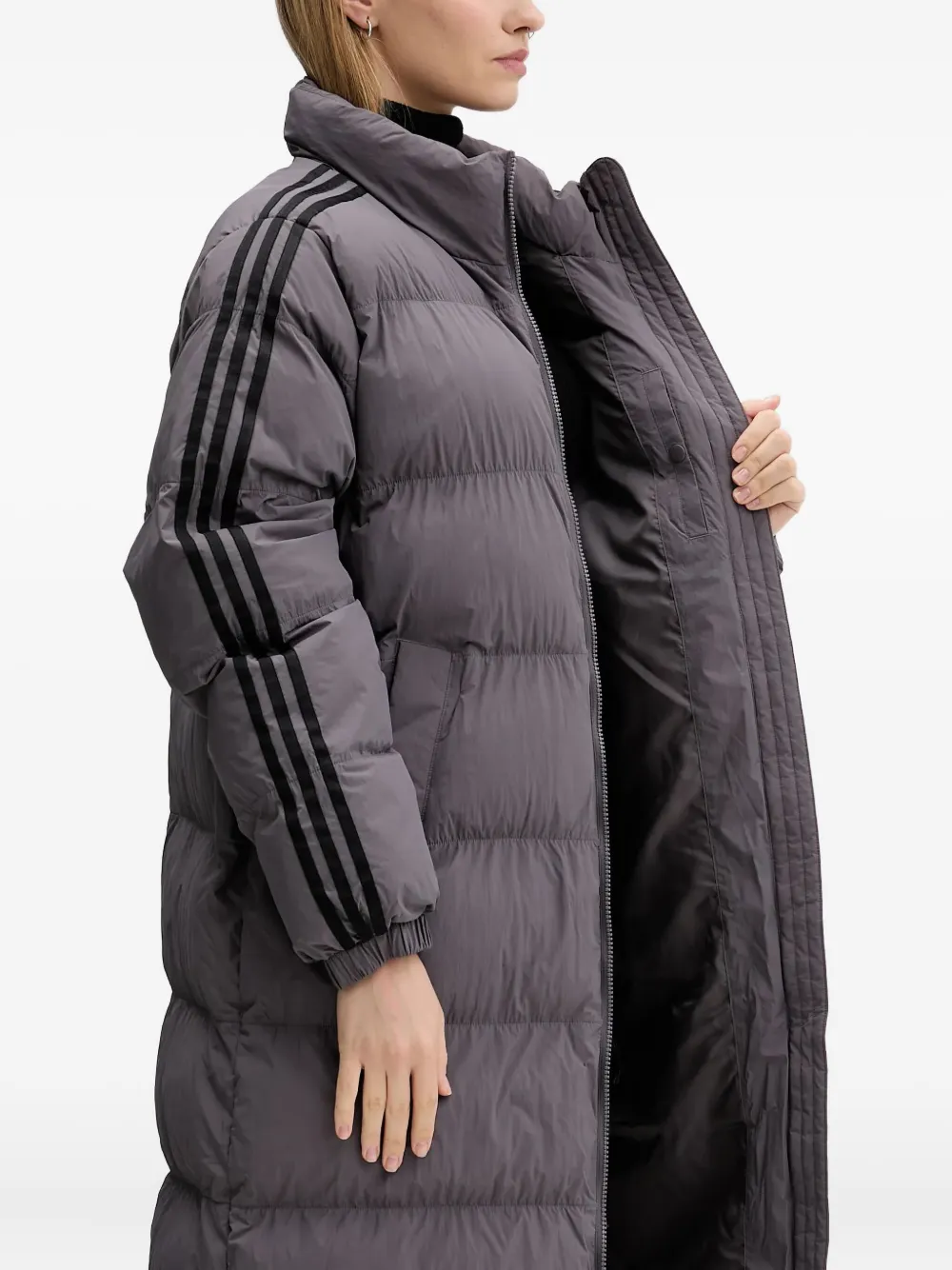 adidas Jas met geborduurd logo Grijs