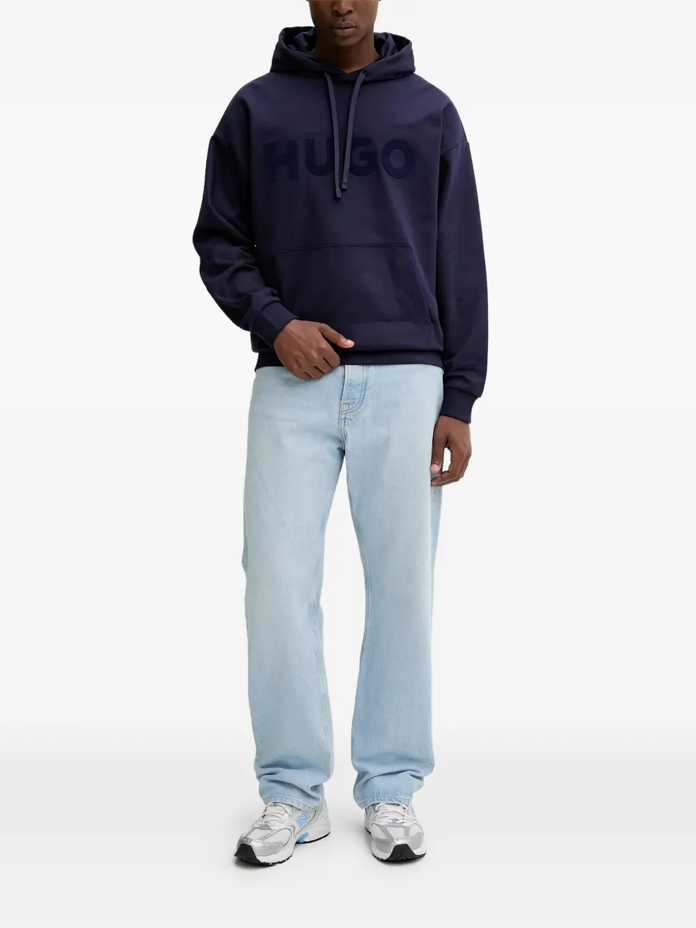 HUGO reflective logo-print hoodie | Hoodies | Image 2