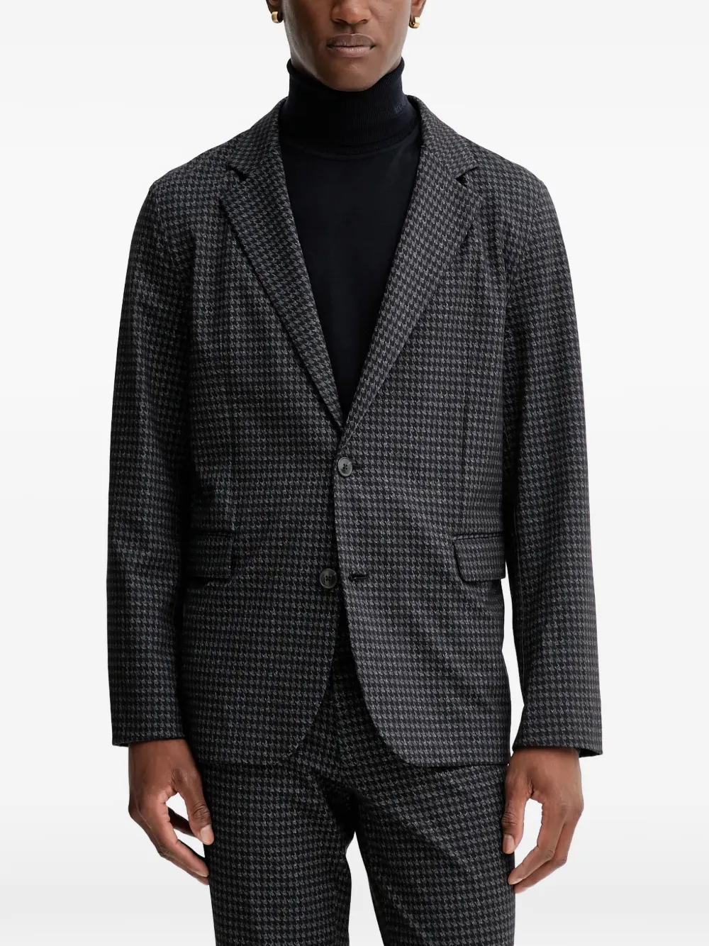 HUGO houndstooth-pattern single-breasted suit | gris | Image 1
