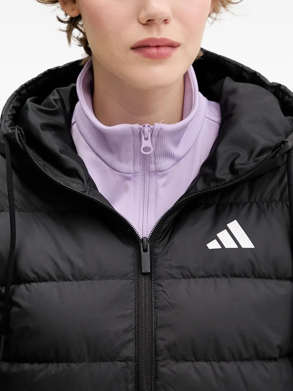 adidas Jack met capuchon en logodetail Zwart