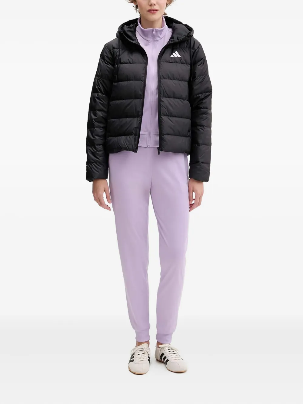 adidas Jack met capuchon en logodetail Zwart