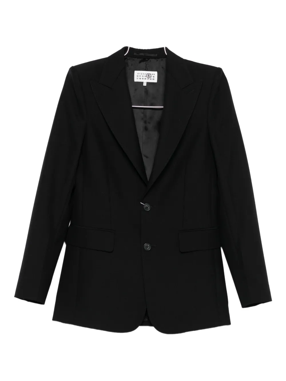 Mm6 Maison Margiela Virgin-wool Blazer In Black