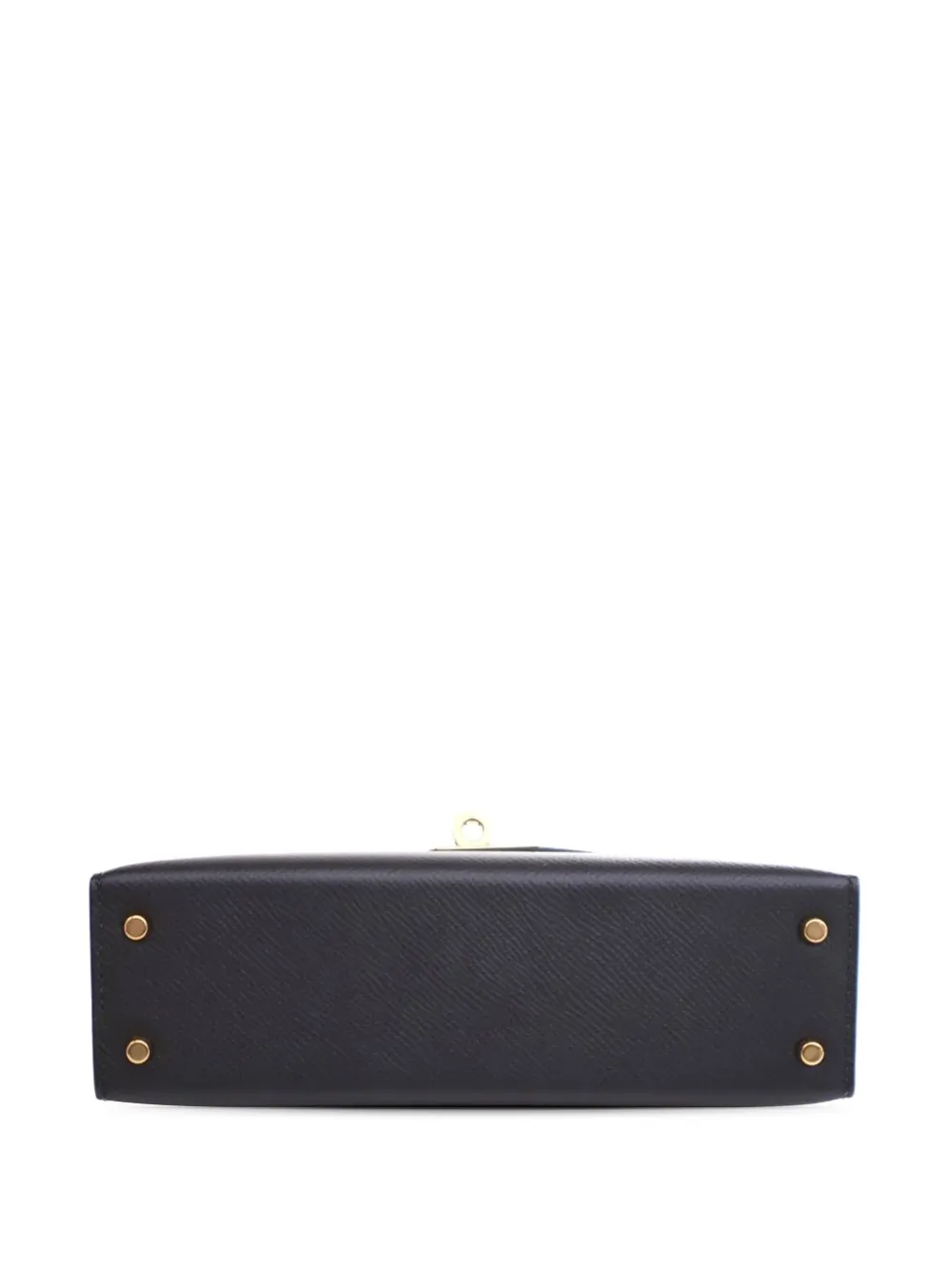Pre-owned Hermes 2020 Mini Epsom Kelly Ii Sellier 20 Satchel In Black