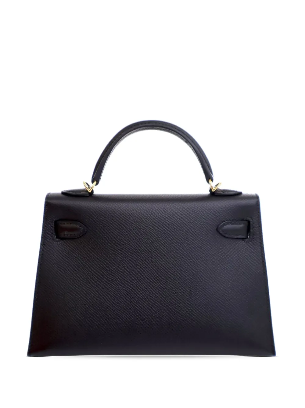 Pre-owned Hermes 2020 Mini Epsom Kelly Ii Sellier 20 Satchel In Black
