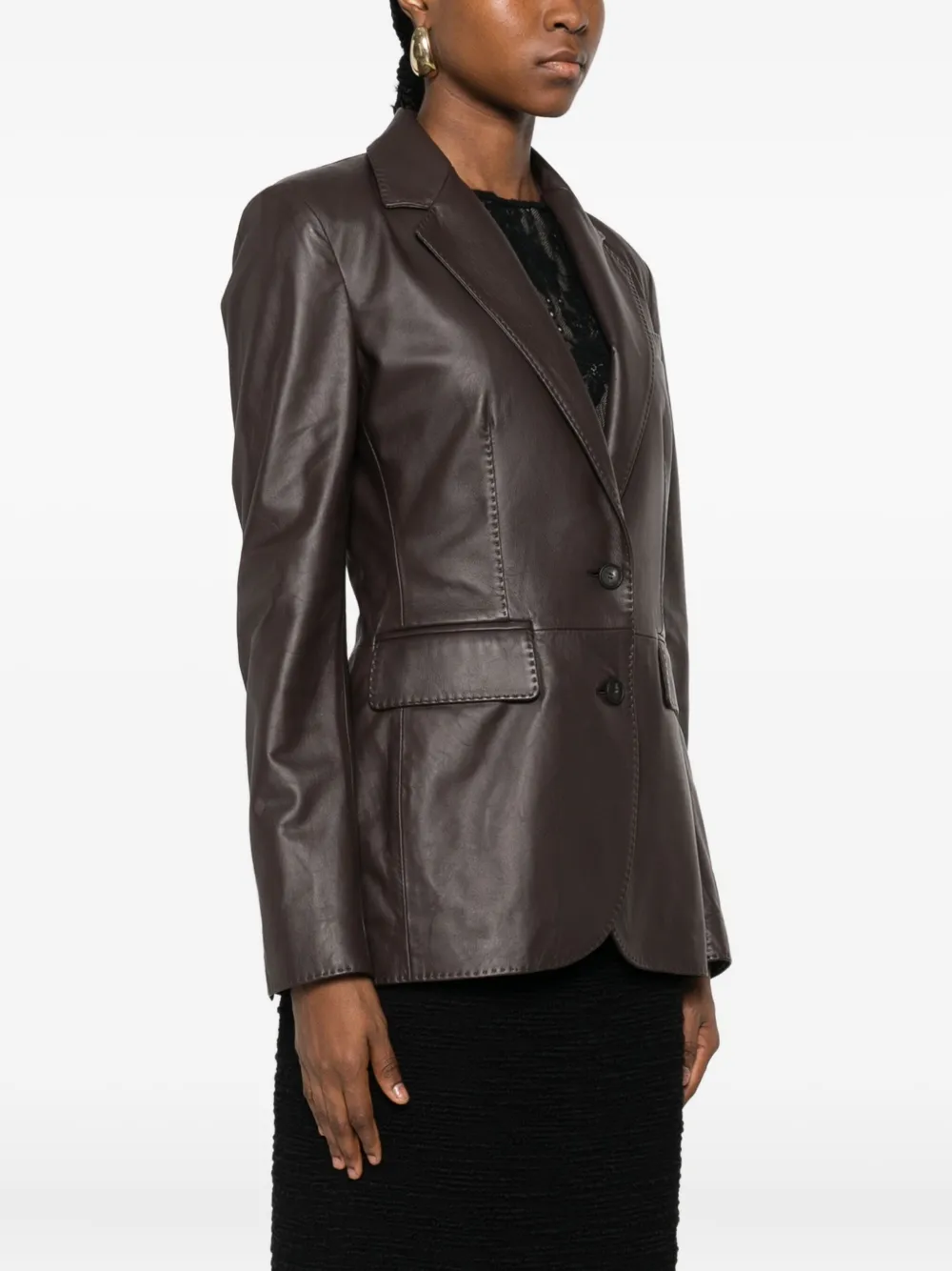 Tagliatore Sophie Lederjacke In Brown